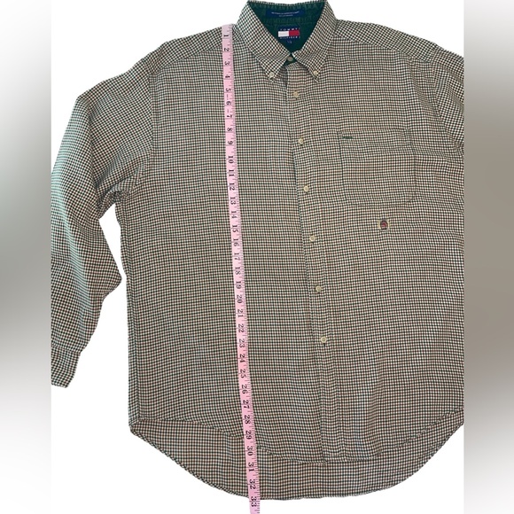Tommy Hilfiger Gingham Print Button Down Long Sleeve Shirt Size Large - Picture 9 of 13